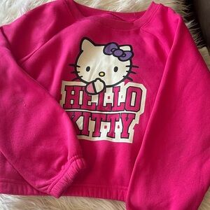Hello Kitty Bright Pink Graphic Pullover Sweatshirt